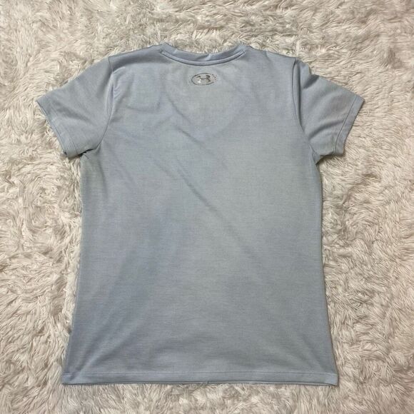 Under Armour Heatgear Tshirt Light Blue Womens Size Medium Loose Fit Athletic To - Picture 5 of 7